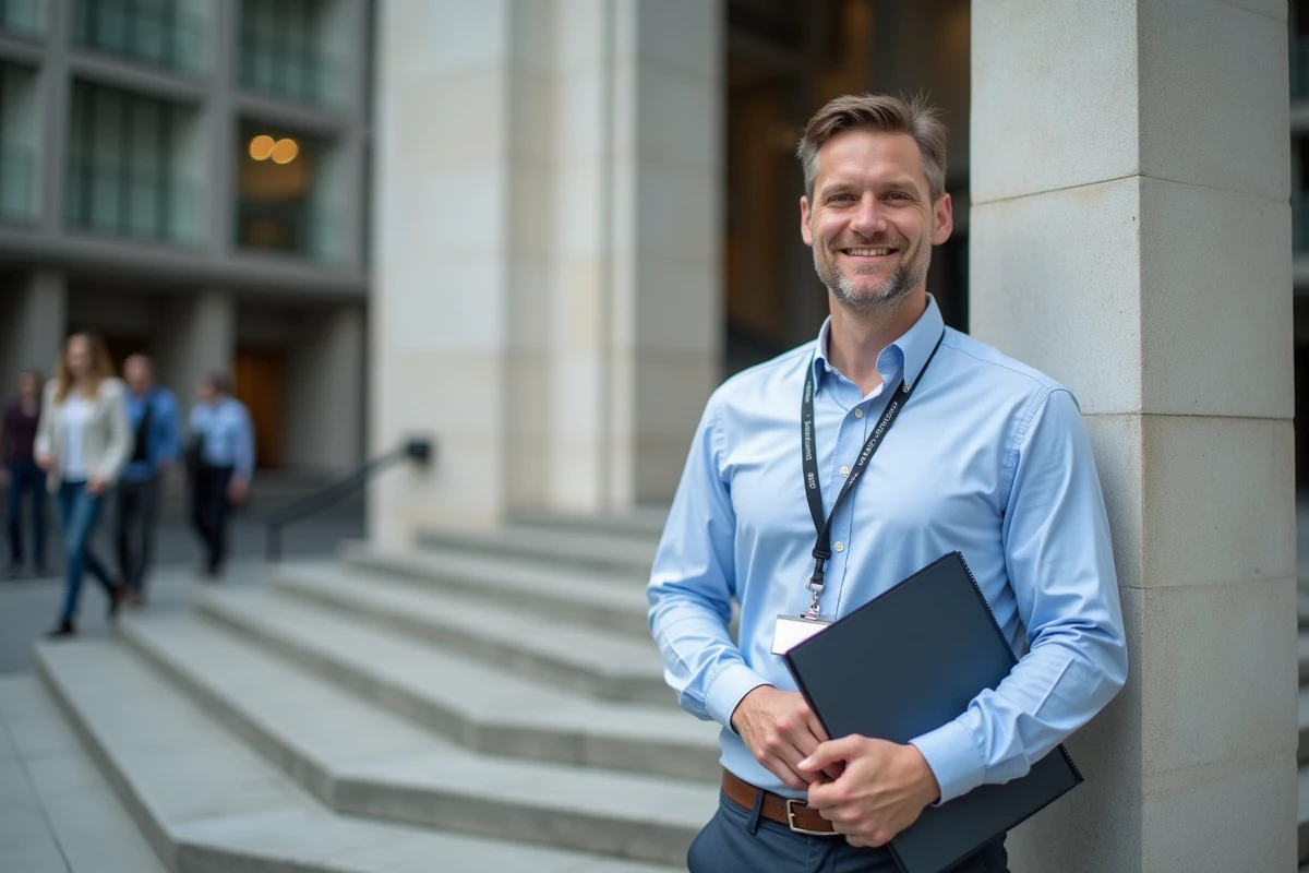 Homme en extérieur près d